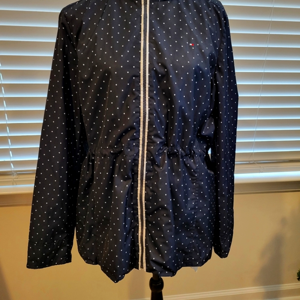 Tommy Hilfiger Navy with White Polka Dots Lightweight Woman’s Jacket
